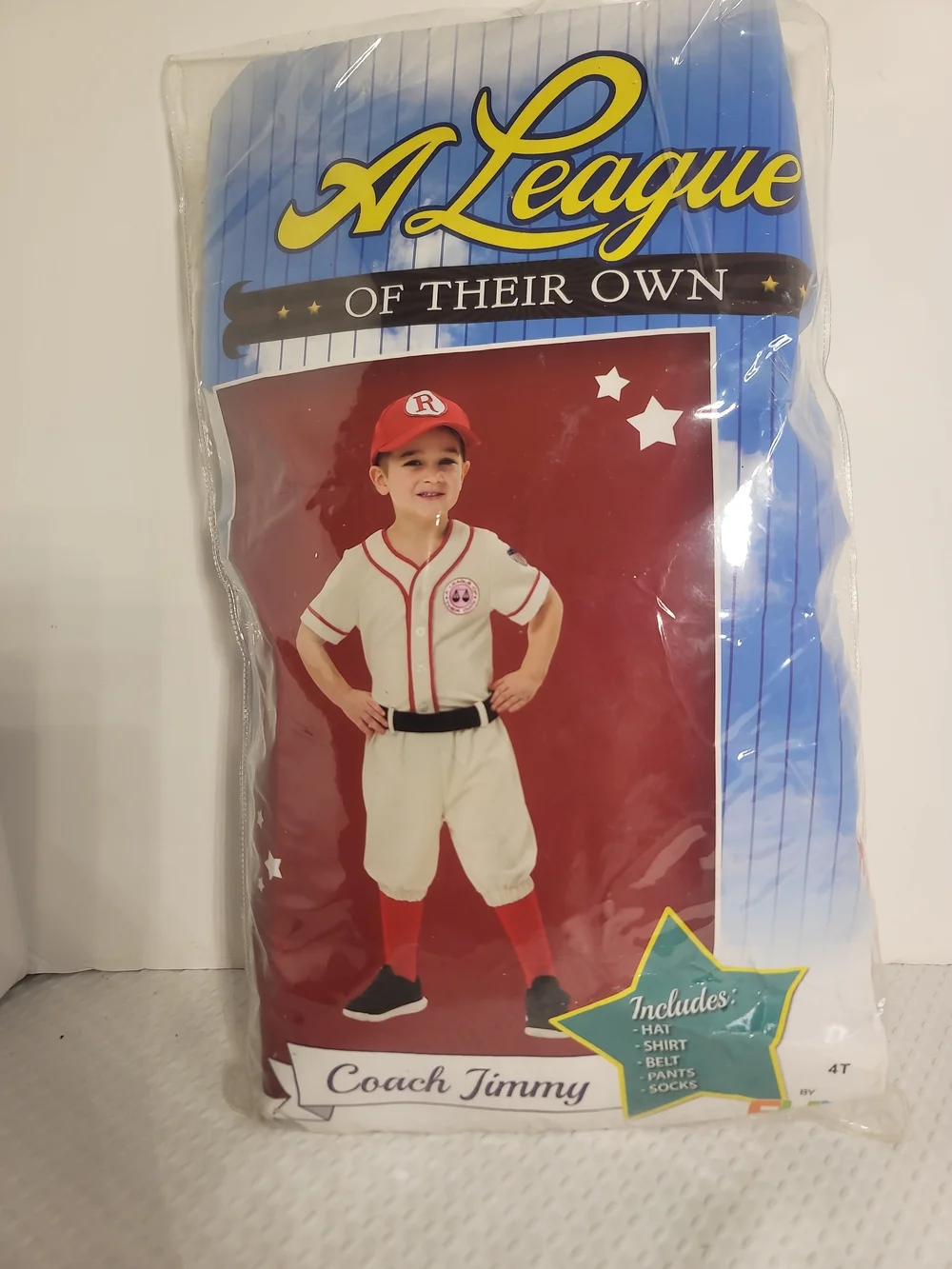 Kids Baseball Costume - Red & Cream Coach Outfit